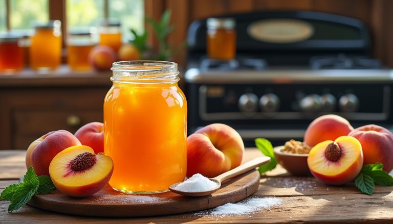 découvrez la recette authentique et gourmande de la confiture de pêches de grand-mère. un délice sucré à réaliser facilement pour préserver les saveurs estivales dans un pot. parfait pour accompagner vos petits-déjeuners ou pour sublimer vos desserts.