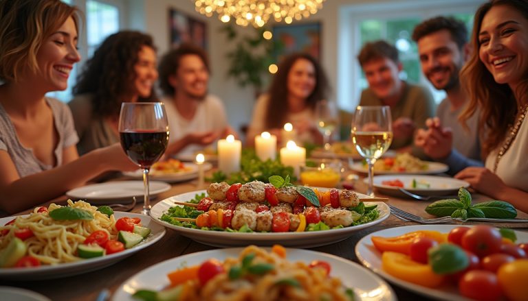 découvrez des recettes faciles et savoureuses pour organiser un repas convivial entre amis. faites de votre soirée un moment inoubliable avec des plats simples à préparer qui raviront vos convives.