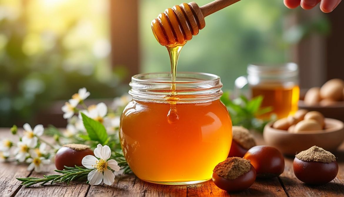 découvrez les nombreux bienfaits du miel de châtaignier, un trésor naturel réputé pour ses propriétés antioxydantes, anti-inflammatoires et énergisantes. apprenez comment ce miel unique peut améliorer votre santé, renforcer votre système immunitaire et rehausser vos plats grâce à son goût riche et complexe.